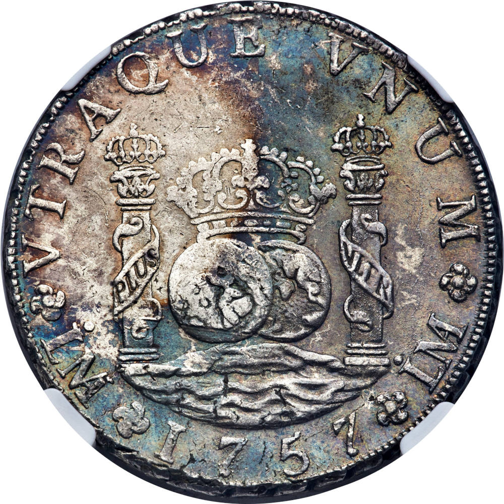1757-8-Reales-Pillar-Type-Peru-Lima-Mint---Listed-In-Red-Book-Of-US-Coins
